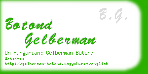 botond gelberman business card